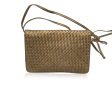 Bottega Veneta Gold Intrecciato Woven Small Tassel Crossbody Bag Online