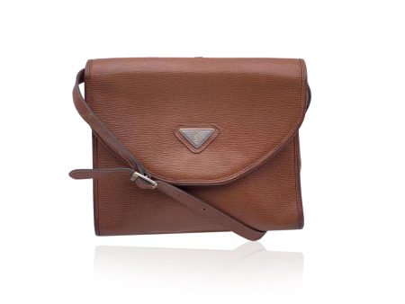 Yves Saint Laurent Vintage Brown Leather Flap Shoulder Bag For Cheap