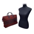 Yves Saint Laurent Vintage Burgundy Canvas Travel Weekend Bag Online now