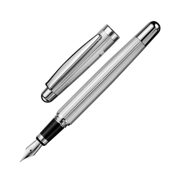 Otto Hutt Design 02 Fountain Pen, Sterling Silver - Steel Nib Online