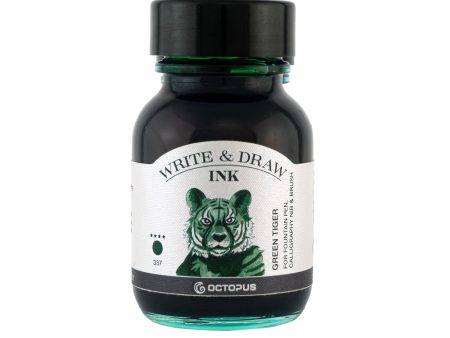 Octopus Write & Draw Ink Bottle, Green Tiger - 50ml Fashion