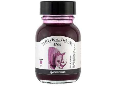 Octopus Write & Draw Ink Bottle, Pink Rhino - 50ml Sale