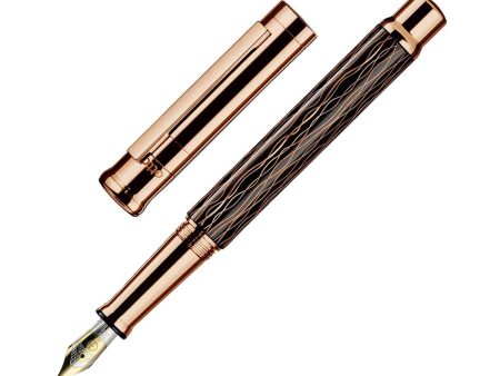 Otto Hutt Design 04 Fountain Pen, Grooved Black Rose Gold - 18K Gold Nib Fashion