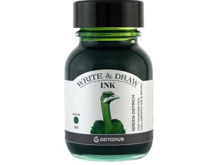 Octopus Write & Draw Ink Bottle, Green Ostrich - 50ml Online now