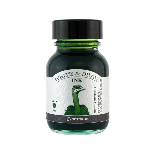 Octopus Write & Draw Ink Bottle, Green Ostrich - 50ml Online now