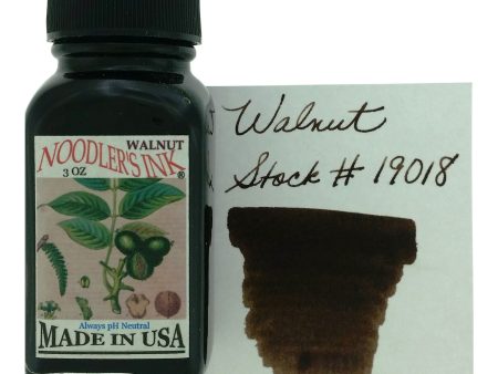 Noodler s 19018 Walnut Ink Bottle, Brown - 88ml on Sale