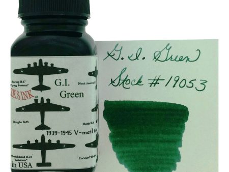 Noodler s 19053 Vmail GI Green Ink Bottle - 88ml For Sale