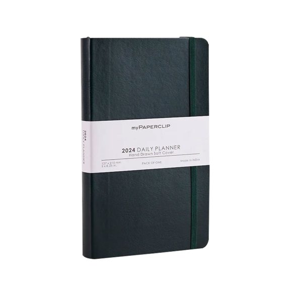 myPAPERCLIP M2 2024 Daily Planner - Green For Discount