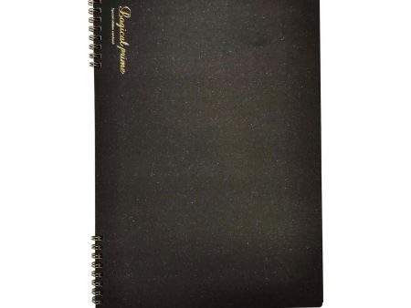 Nakabayashi Logical Prime Fountain Pen Friendly Spiral Notebook, Black - Square Ruled Cheap