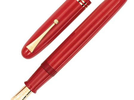 Namiki Urushi No.50 (Emperor Size) with Rings Fountain Pen, Vermilion Red - 18K Gold Nib Cheap