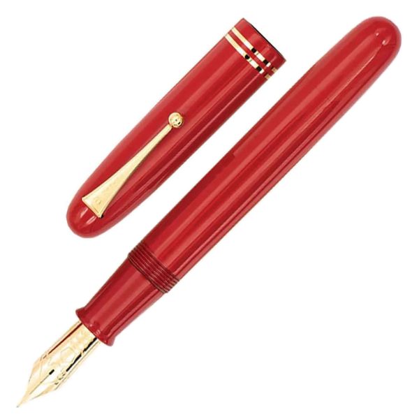 Namiki Urushi No.50 (Emperor Size) with Rings Fountain Pen, Vermilion Red - 18K Gold Nib Cheap