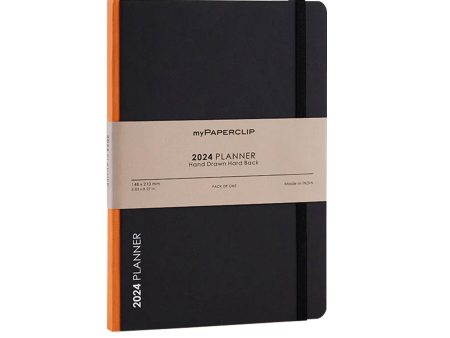 myPAPERCLIP D2 2024 Weekly Planner - Orange Online Hot Sale