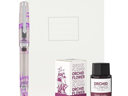 Nahvalur Original Plus Gift Set of Fountain Pen, Notebook & Ink - Melacara Purple Online now