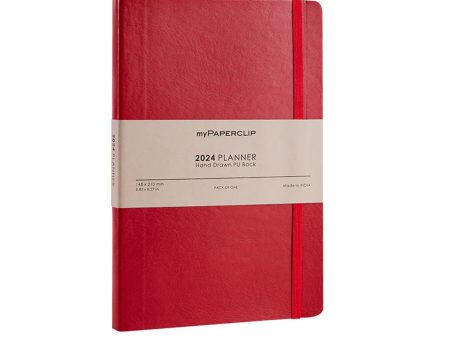 myPAPERCLIP R2 2024 Weekly Planner - Red Sale