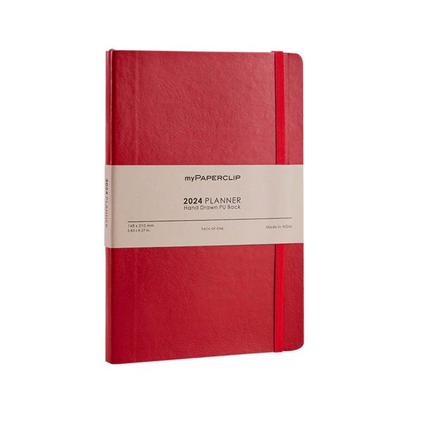 myPAPERCLIP R2 2024 Weekly Planner - Red Sale