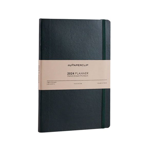 myPAPERCLIP R2 2024 Weekly Planner - Green Online Sale