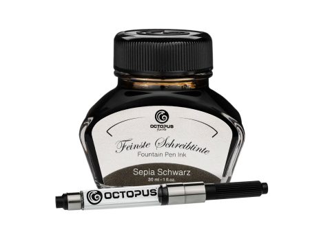 Octopus Classic Sepia Schwarz Ink Bottle, Brown Black - 30ml Online now