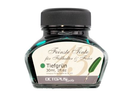 Octopus Classic Tiefgrun Ink Bottle, Deep Green - 30ml Fashion